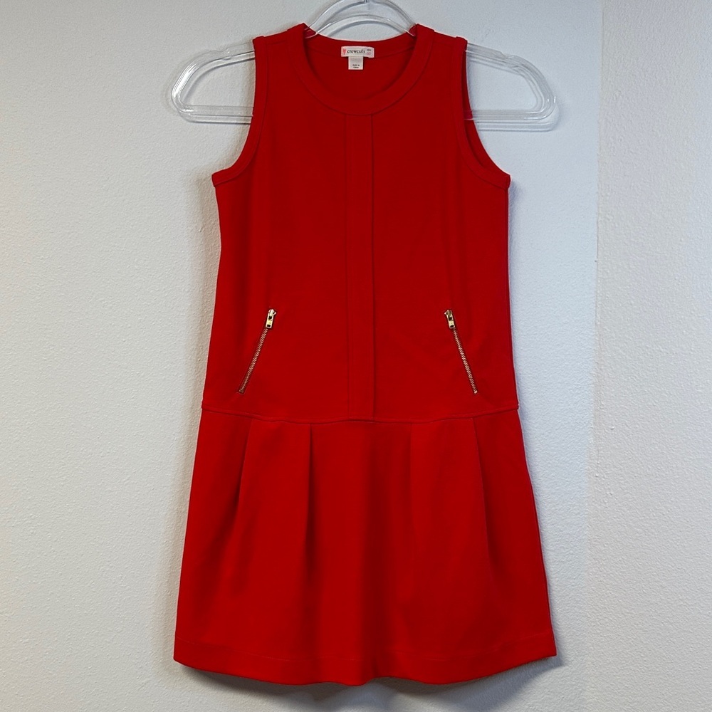 J. Crew Crewcuts Girls Sleeveless Ponte Knit Zippered Pockets Girls Size 10